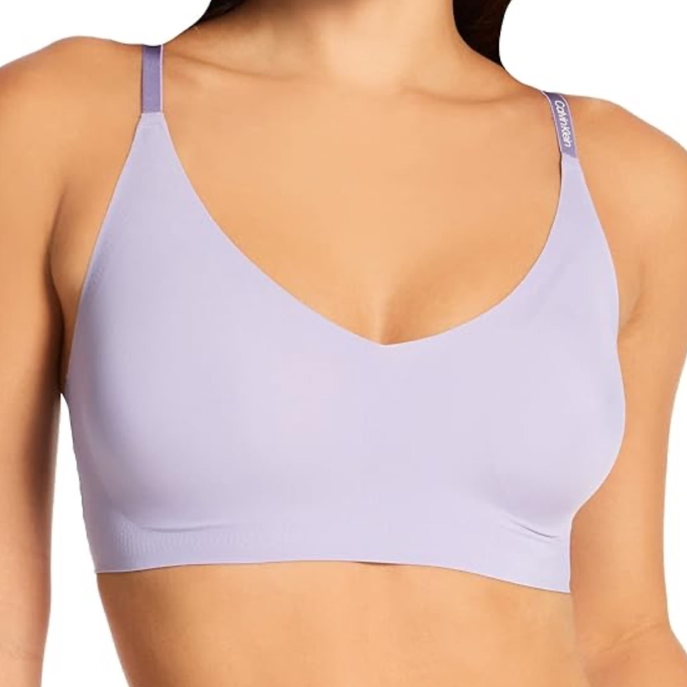 CALVIN KLEIN womens XS wirefree lavender convertible bra NWT